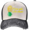 Spielt gut mit anderen bestickten Baseballmütze Upside Down Ananas Baseball Cap Einstellbare Stickerei Denim Hüte, Vintage-Schwarz, Einheitsgr��e