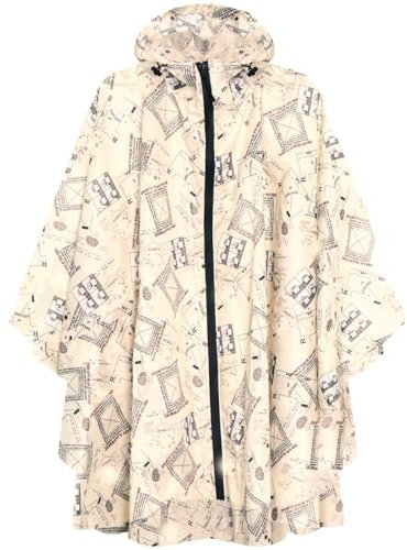 ANYOO Wasserdicht Radfahren Regen Poncho Portable Leichte Regenjacke Mit Kapuze Fahrrad Compact Regen Cape Wiederverwendbare Unisex für Backpacking Camping Outdoors,Roboter,Einheitsgröße