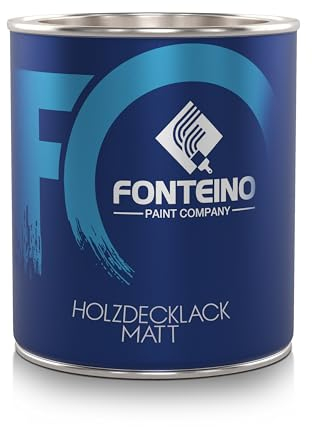 Fonteino Holzfarbe Holzschutzfarbe Holzlack Wetterschutzfarbe Holz Deckfarbe Matt - Farblos 750ml