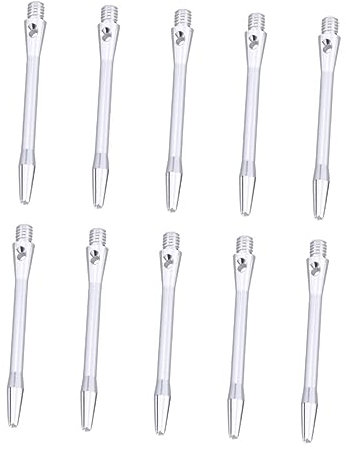 Sosoport 10pcs Darts Shafts Aluminum Shafts Rod Shafts Soft Tip Aluminium Alloy Shafts Throwing Toy Flights Shafts and Flights Pole Universal Accessories