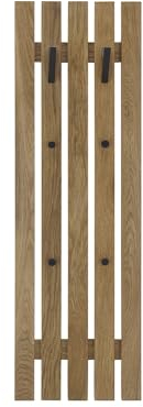 möbelando Garderobenpaneel >BANTRY< in holzfarben, Eiche massiv geölt - 38x120x14 (BxHxT)