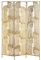 DRW Paravent mit 3 Blättern aus Metall mit goldenen Mustern, 30,5 x 94 x 170 cm