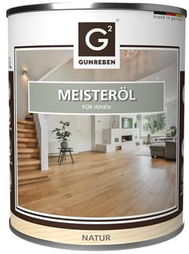 G² Meisteröl Natur - 0,75L - hochwertiges Holzöl | schmutzabweisend & strapazierfähig | für Parkett, Dielen & Möbel