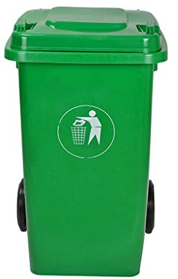 Suuim Bote de Basura para Exteriores Bote de Basura Industrial con Tapa Bote de Basura de Gran Capacidad Bote de Basura Papelera de Cocina (Tamaño: 240 L) (Verde 120 L)