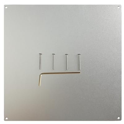 BCZAMD Anycubi i3 Mega 3D Drucker Zubehör - 220×220mm Hotbed Aluminium Platte: Vier-Loch-Bauplatte mit M3*30 Senkkopfschrauben 4 Stück und Schraubenschlüssel für Mega S Pro AnetA8A6 Silikon-Heizkissen