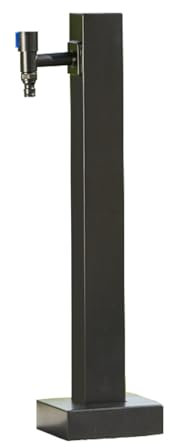 XRRJFYH Robinet Exterieur Jardin Noir Robinet Extérieur Antigel Robinet Jardin Acier Inoxydable Robinet Exterieur Jardin sur Pied(Color:Square Column with Faucet,Size:60cm)