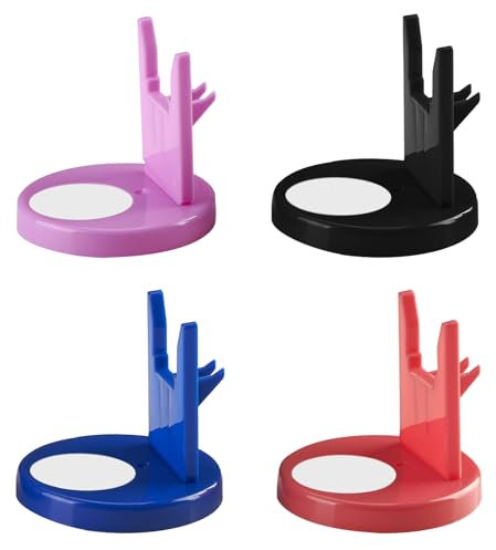 Kunststoff-Heißklebepistolen-Ständer, Klebepistolen-Ständer 4 Stück, inkl. Antihaft-Klebepistolen-Pad, für verschiedene DIY-Bastelarbeiten und Wohnraumdekoration (4 Farben)
