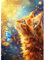 CEOVR Diamond Painting Kits Erwachsene,Katze Diamant Painting,Diamond Painting Bilder,30x40 cm Diamond-painting Set,Diamond Painting Erwachsene, Orange Katze und Schmetterling
