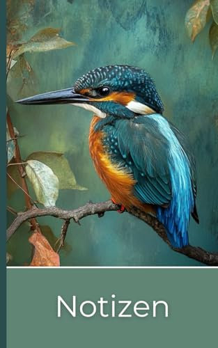 Eisvogel - Notizbuch mit 100 weißen Seiten mit hellem Punktraster im Taschenbuchformat: Der perfekte Begleiter für alle Vogel- und Naturfreunde