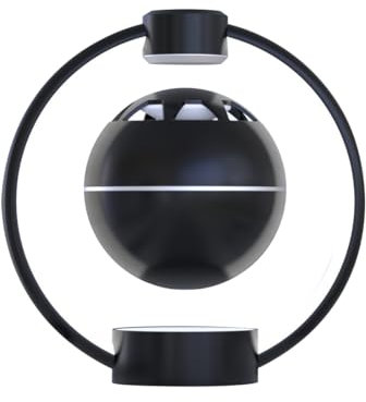 GOUX Magnetische Levitation Bluetooth-Lautsprecher 360 Drehung mit LED-Licht Kreative Lautsprecher Einzigartige Weihnachten Geburtstag Geschenk, Home Office Decor