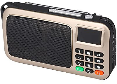SHUAIGUO W405 FM Digital Radio Portable USB Kabel Computer Lautsprecher HiFi Stereo Receiver w/Taschenlampe LED-Anzeige Unterstützung TF Musik spielen