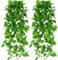 Bacucine Piante finte da appendere, 2 pezzi, edera artificiale da appendere, rampicanti per parete, patio, giardino, decorazione per la casa (2 pezzi)