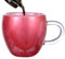 Celuicion Taza de café con forma de corazón doble taza de café aislada de doble capa | Tazas de té estéticas con asas para bebidas frías y calientes, té, leche
