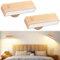 Battery Operated Wall Light 2 Pack, Magnetic Rechargeable Wood Wall Light Indoor with 360°Rotation,Wireless Wall Lamp with Stepless Dimmable & Touch Control,Wall Mounted Wall Sconce for Bedroom