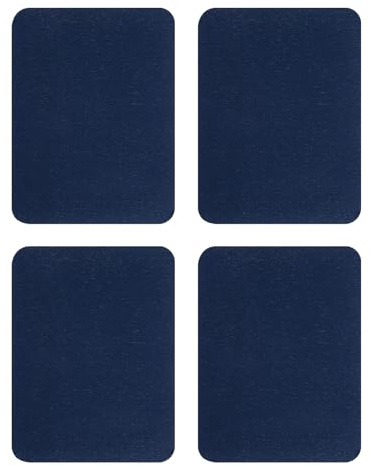 QUARKZMAN Parches de Hierro para Reparación Ropa 125x95mm Azul Marino 4uds | Parche de Reparación de Tela de Algodón Pantalones Bolsos