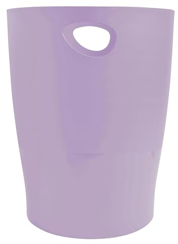 EXACOMPTA - Ref. 45364D ECOBIN Aquarel Papierkörbe mit Griffen, großes Fassungsvermögen, 15 l, Maße: 26,3 x 26,3 x 33,5 cm, für Büro oder Zuhause, Lila, 8 Stück