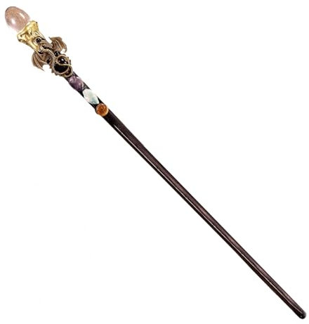 baguetta Magique En cristale, baguetta De Sorcier Pour enfant Et Adultes, Baguettes De Fée En cristale D'améthyste Fabriquées À La Main Pour Sorcières, Baguettes Magiques Pour Cosplay, Halloween