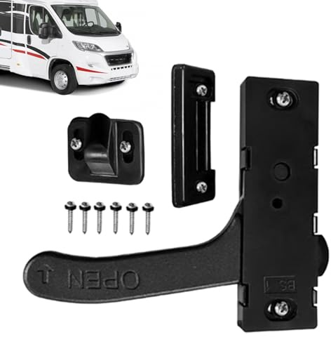 Vitsrisea Serrure de porte à moustiquaire, pièces de rechange serrures de fenêtre caravane, serrure anti-vol étanche pour porte moustiquaire pour usage extérieur en fourgonnette de cargaison remorque