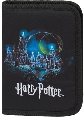 Baagl Federmäppchen für Mädchen Jungen - Schüleretui, Federtasche, Federmappe für Schreibwaren - Etui, Federpenal, Schulmäppchen (Harry Potter Hogwarts Lumos)