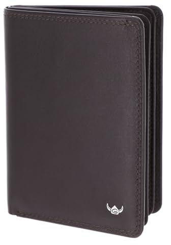 Golden Head Leder Polo RFID Protect Ausweisetui mit Scheinfach 4476 Dunkelbraun