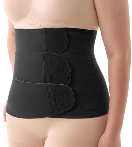 Momcozy RB001 Ergowrap Bauchgurt nach Geburt, 3D-Kompression & Rückenstütze | Nahtloses Design, atmungsaktives Premium-Material, Kaiserschnitt-geeignet, verstellbare Passform, für Alltag & Sport