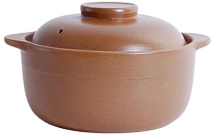 AMSLSIU Olla de barro para cocinar, sin esmaltar, que infunde sabor y garantiza un calor uniforme para una alimentación más saludable. Olla de barro para, 1.6L