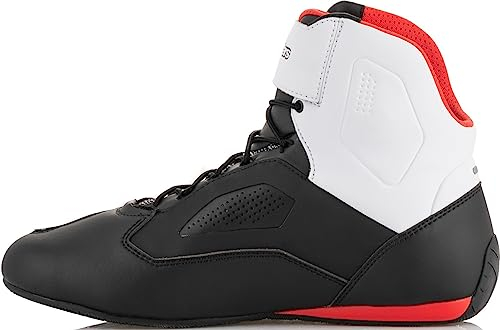 Alpinestars Stivali moto Faster-3 Rideknit Shoes Black White Red, Nero/Bianco/Rosso, 40 EU 2510319123-40