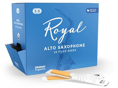 D'Addario Organics Royal Altsaxophonblätter Stärke 3.0, 25er-Pack