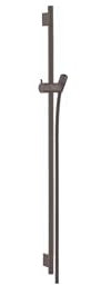 Hansgrohe Unica Barra de ducha S Puro 90 cm con flexo de ducha, cromo negro cepillado, 28631340