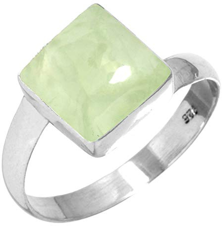 Boho Handgefertigter Schmuck Natürlicher Edelstein Achat, Lapislazuli, Granat, Türkis Quadrat Echter 925 Sterling Silber Ring für Frauen