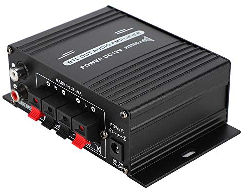 Mini Amplificador de Potencia AK170 12V 47K 40W Amplificador Digital de Audio, Receptor de Audio Estéreo de Doble Canal USB/AUX/FM para Altavoces Domésticos