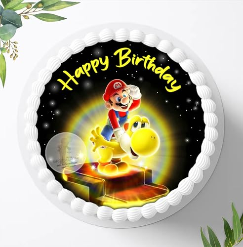 Super Mario, Essbares Tortenbild, Tortenaufleger Ø 20cm - 0232W