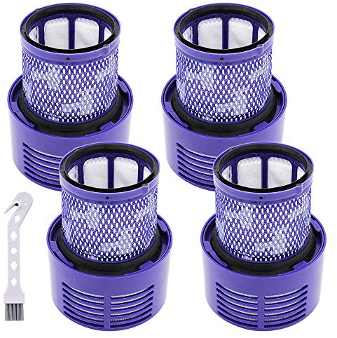 Waschbar Filter Einheit für Dyson V10 Cyclone Serie, für Dyson V10. SV12 Cyclone Animal Absolute Total Reinigung Staubsauger Ersatzteile # DY-969082-01 4er-Pack