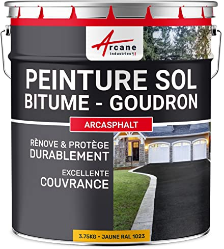 Peinture, bitume, goudron, asphalte, macadam, béton, enrobé: Arcasphalt - 15 kg (jusqu'à 30 m² en 2 couches) Tuile - ARCANE INDUSTRIES