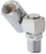 1/4NPT Druckluftwerkzeug-Drehgelenk, Stahl und Aluminium, 360 Grad × 2 Achsen, schwenkbarer Luftschlauch-Anschluss, industrieller Drehgelenk, pneumatischer Druckluftwerkzeug-Adapter (Silber)