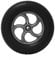 Product Pro 14 Grey Spoked Puncture Proof Wheel 3.25-8 for 20mm Axle Shaft