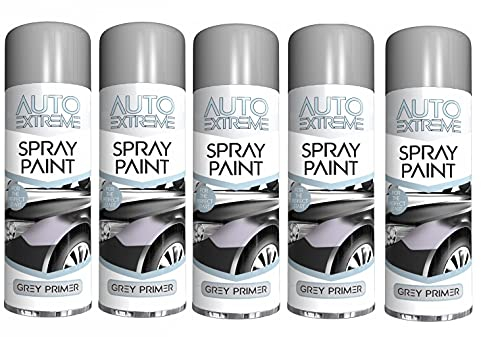Optimal Products Auto Extreme Multi-purpose Spray Paint Car and DIY Aerosol Non-Crack Paint (5, Grey Primer)