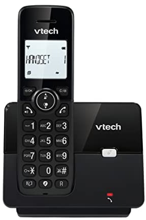VTech CS2000 schnurloses Telefon, ECO+ Modus, Festnetztelefon, schwarz, Anrufsperre, Freisprechfunktion, große Tasten, Zwei Zeilen Display