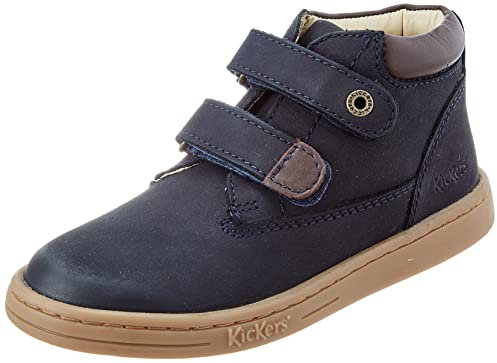 Kickers Jungen Unisex Kinder Tackeasy Oxford-Schuh, Navy, 18 EU