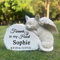 CUDMORERBE Personalisierte Haustier Katze Gedenkstein Mit Einer Schlafenden Katze Engel Statue, Katze Grab Markierungen, Katze Grabstein Grabstein Für immer in Meinen Herzen