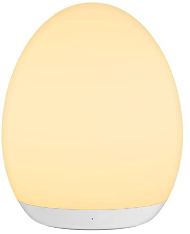 MediAcous Luce Notturna LED Neonati Bambini con Timer, Luce da Allattamento con 8 Cambi di Colore e Funzione Dimmer, Luce Notturna USB Ricaricabile con Timer da 1 Ora e Controllo Touch