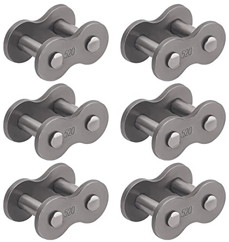Road Passion 6 Stück Motorrad-Kettenschnalle 520 Motorrad Kettenglieder, Motorrad Kettenschnalle Verbindungsglied Kette Glieder Kettenverschlussglied