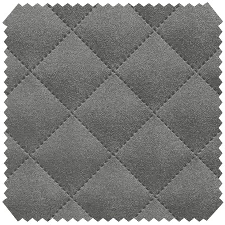 novely® ALPEN Gesteppter Velours in Wildleder-Optik, 3-lagig kaschiert Polsterstoff, Volumen Möbelstoff mit Rauten-Muster in 5x5cm, Pflegeleichte Meterware 1lfm | Farbe: 22 Dunkelgrau
