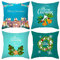 Banemi Bettwäsche Kissenbezug, Stück 4 Weihnachten Kissenbezug für Sofa Ghirlanda di Foglie di Casa für Heimweihnachten 50X50CM
