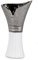Dekorative Blumenvase Vase 30cm Weiss-Silber