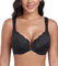 DotVol Women's Front Closure Wide Strap Underwire Bra Lace Plus Size U-Back Unlined Everyday Bra(Black,40E)