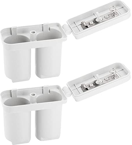 vepoty Battery Case 2pcs Plastic Double Compartments Battery Box Universal Water Heater Battery Box Gas Power Battery Box