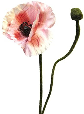 artplants.de Kunstblume Mohnblume YILAN, rosa-pink, 60 cm | Künstliche Stielblume