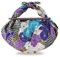 Furoshiki Wickeltasche (Retro-Blume), hergestellt in Japan, 100 % Baumwolle, japanisches Kimono-Design, Geschenkpapier, Tapisserie-Tasche, Furoshiki Taschenset lila / 70.0 cm, 27.56 inches