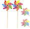 Pack Of 4 Childrens Wooden Garden Windmill Outdoor Wind Spinner | Traditional Beach Windmill Windmills For Garden | Garden Pinwheel Windmill Spinners - 45cm